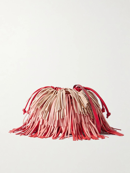  Zimmermann Zimmermann - Fringed Leather Shoulder Bag - Pink 