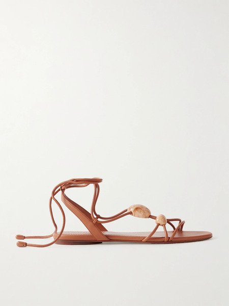  Zimmermann Zimmermann - Gleam Leather Sandals - Brown 