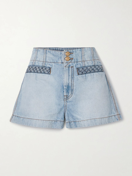  Zimmermann Zimmermann - Lucky Braided Denim Shorts - Light Denim 