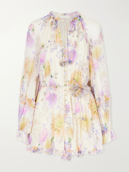  Zimmermann Zimmermann - Luna Ruffled Playsuit - Cream 