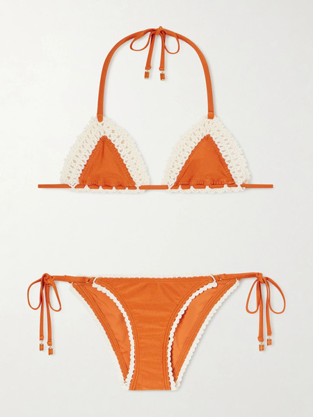  Zimmermann Zimmermann - Mahon Crocheted Swimsuit - Orange 