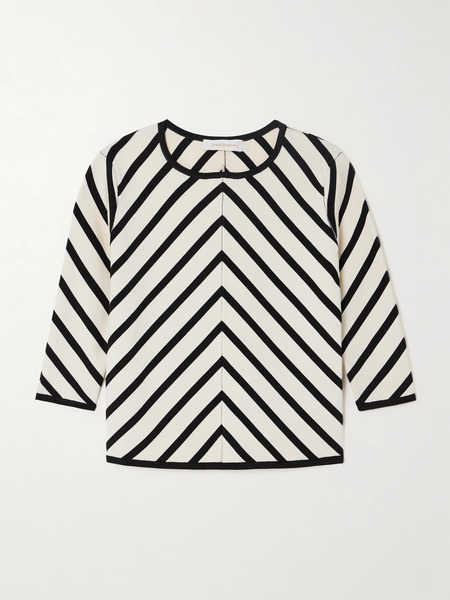  Zimmermann Zimmermann - Natura Striped Stretch-knit Top - Ivory 