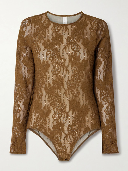  Zimmermann Zimmermann - Stretch-corded Lace Bodysuit - Brown 