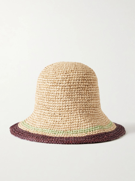  Zimmermann Zimmermann - Striped Raffia Bucket Hat - Neutral 