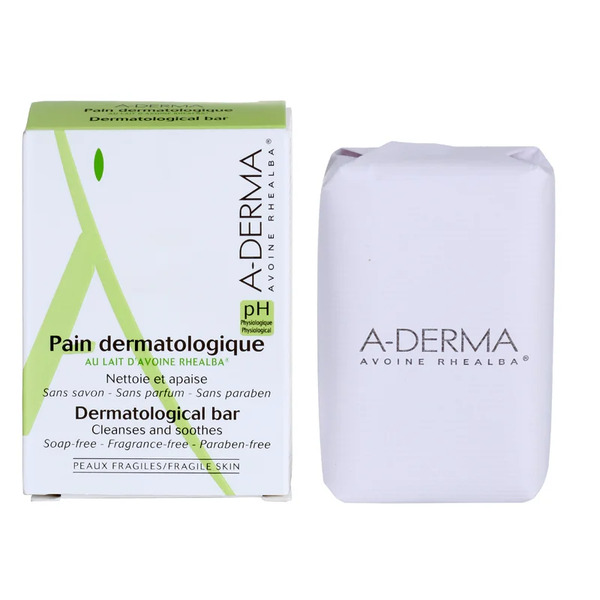  A-derma Essentials Dermatological Bar Dermatologiczne Mydło W Kostce Do Skóry Wrażliwej I Podrażnionej 100 G 
