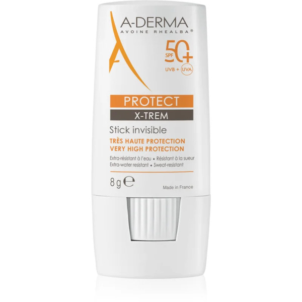  A-derma Protect X-trem Invisible Stick Sztyft Ochronny Do Miejsc Wrażliwych Spf 50+ 8 G 