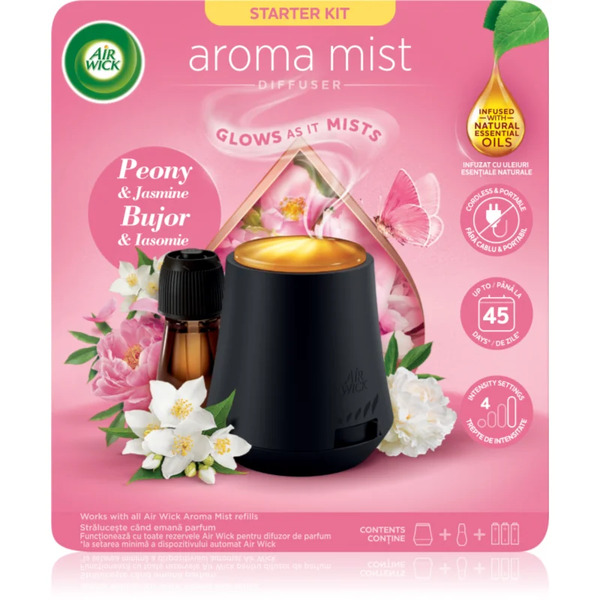  Air Wick Aroma Mist White Peony & Jasmine Blossom Dyfuzor Zapachowy Z Napełnieniem +baterie 1 Szt. 