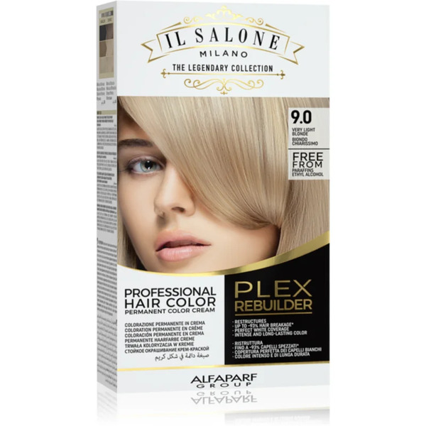  Alfaparf Milano Il Salone Milano Plex Rebuilder Trwała Farba Do Włosów Odcień 9.0 - Very Light Blonde 1 Szt. 
