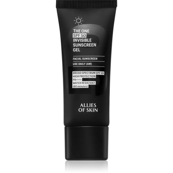  Allies Of Skin Deluxe The One Spf 50 Invisible Sunscreen Gel Krem Do Opalania Twarzy Z Wysoką Ochroną Uv Spf 50 20 Ml 