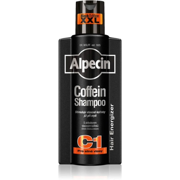  Alpecin Coffein Shampoo C1 Black Edition Szampon Z Kofeiną Dla Mężczyzn Stymulujący Wzrost Włosów 375 Ml 
