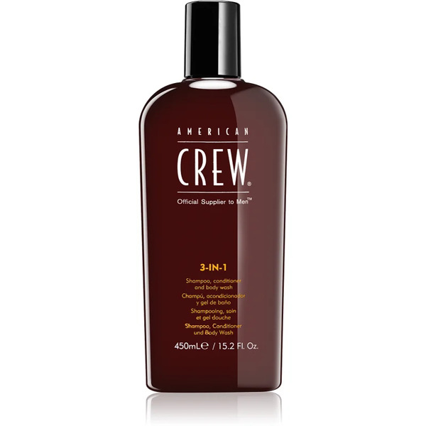  American Crew Hair & Body 3-in-1 Szampon, Odżywka Do Włosów I żel Pod Prysznic 3w1 Dla Mężczyzn 450 Ml 