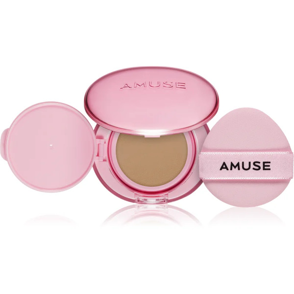 Amuse Dew Power Vegan Cushion Długotrwały Podkład W Gąbce Dla Efektu Rozjaśnienia I Wygładzenia Skóry Odcień 04 Tan 15 G 