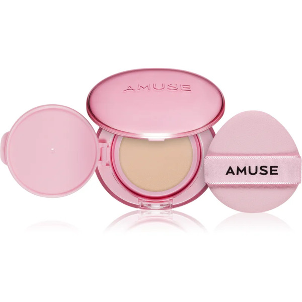  Amuse Dew Power Vegan Cushion Długotrwały Podkład W Gąbce Dla Efektu Rozjaśnienia I Wygładzenia Skóry Odcień 1.5 Natural 15 G 