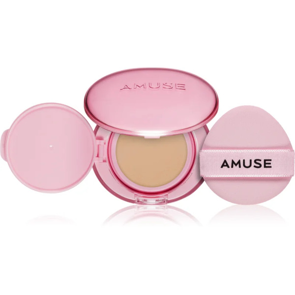  Amuse Dew Power Vegan Cushion Długotrwały Podkład W Gąbce Dla Efektu Rozjaśnienia I Wygładzenia Skóry Odcień 03 Honey 15 G 