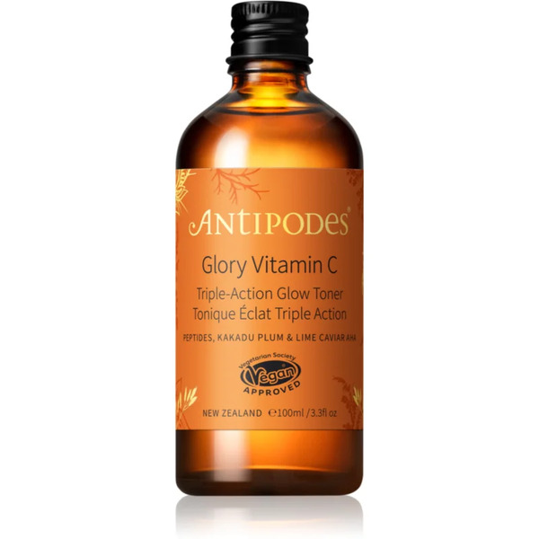  Antipodes Glory Vitamin C Triple-action Glow Toner Tonik Rozjaśniający Do Ujednolicenia Kolorytu Skóry 100 Ml 