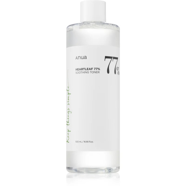  Anua Heartleaf 77% Soothing Toner Tonik Oczyszczająco-łagodzący Odnawiający Barierę Ochronną Skóry 500 Ml 