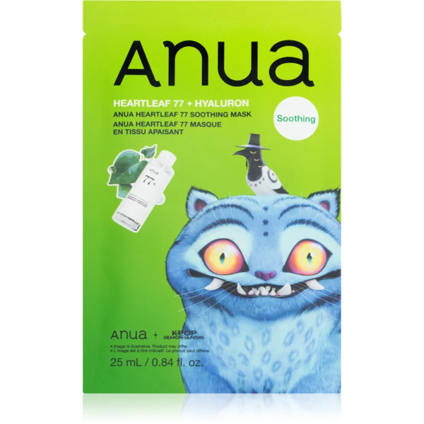  Anua K-pop Demon Hunters Heartleaf 77% Soothing Mask Maska Nawilżająca W Płacie O Działaniu Uspokajającym 25 Ml 