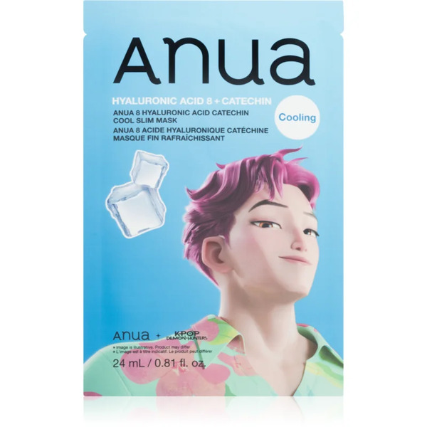  Anua K-pop Demon Hunters Hyaluronic Acid 8 + Catechin Maska Nawilżająca W Płacie Z Efektem Chłodzącym 23 Ml 