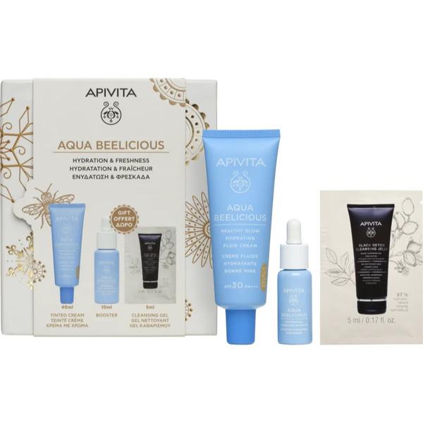  Apivita Aqua Beelicious Hydration & Natural Coverage Set świąteczny Zestaw Prezentowy Do Rozjaśnienia I Nawilżenia 