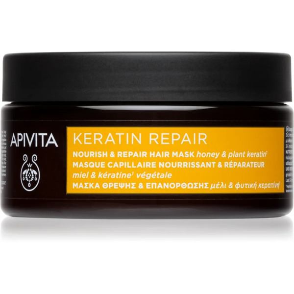  Apivita Keratin Repair Nourish Repair Hair Mask Maseczka Regenerująca Do Włosów Zniszczonych Z Keratyną 200 Ml 
