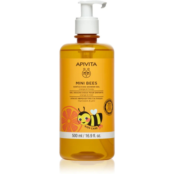  Apivita Mini Bees Gentle Kids Shower Gel Orange&honey żel Pod Prysznic Do Ciała I Włosów Dla Dzieci 500 Ml 