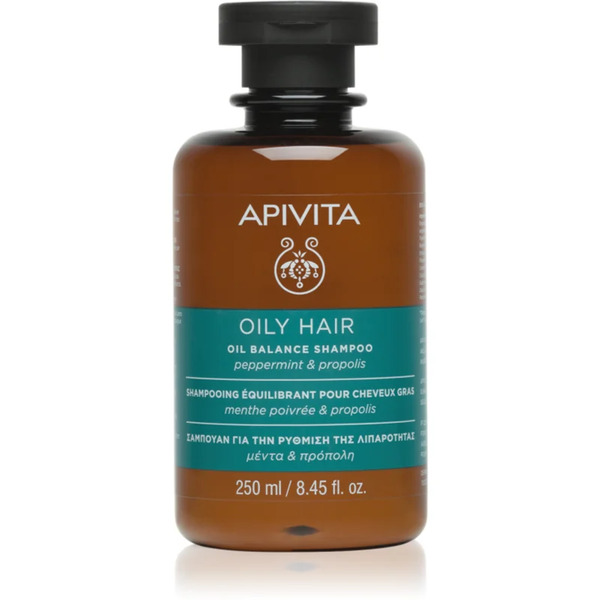  Apivita Oily Hair Oil Balance Shampoo Głęboko Oczyszczający Szampon Do Przetłuszczającej Się Skóry Głowy Do Wzmocnienia Włosów I Nadania Im Większego 