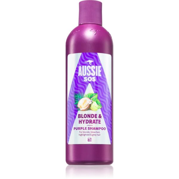  Aussie Sos Blonde & Hydrate Fioletowy Szampon Tonujący Do Włosów Blond 300 Ml 