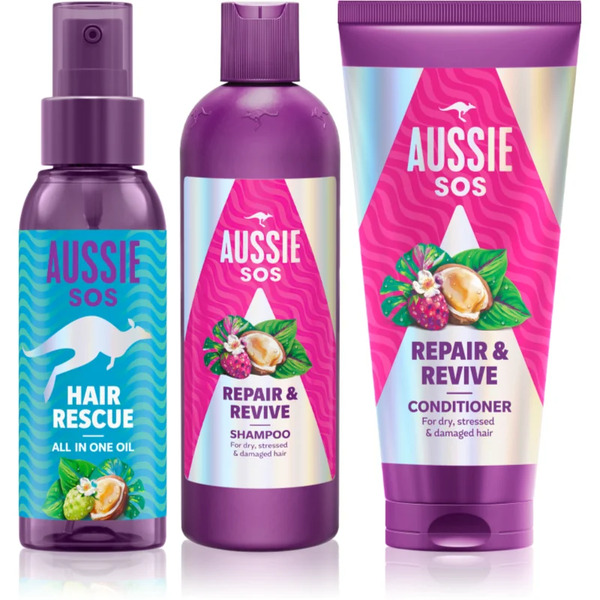  Aussie Sos Set Zestaw Szampon Do Zmęczonych Włosów I Skóry Głowy 