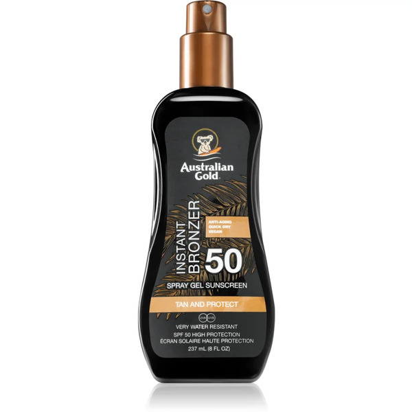  Australian Gold Spray Gel Sunscreen With Instant Bronzer Spray Brązujący Spf 50 237 Ml 