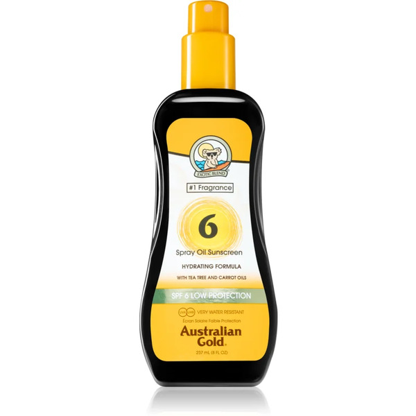  Australian Gold Spray Oil Sunscreen Olejek Do Ciała W Sprayu Z Ochroną Przeciwsłoneczną Spf 6 237 Ml 