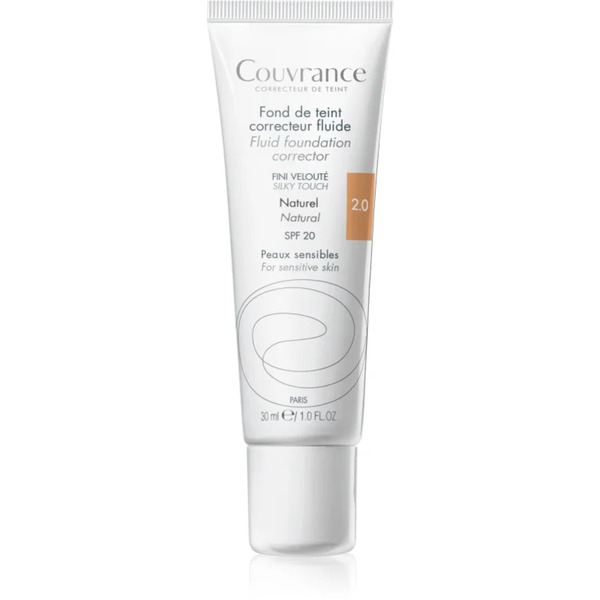  Avène Couvrance Fluid Foundation Corrector Podkład Kryjący W Płynie Spf 20 Odcień 2.0 Natural 30 Ml 