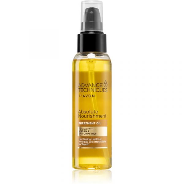  Avon Advance Techniques Absolute Nourishment Odżywczy Olejek Do Włosów Z Olejkiem Arganowym Z Olejkiem Kokosowym. 100 Ml 