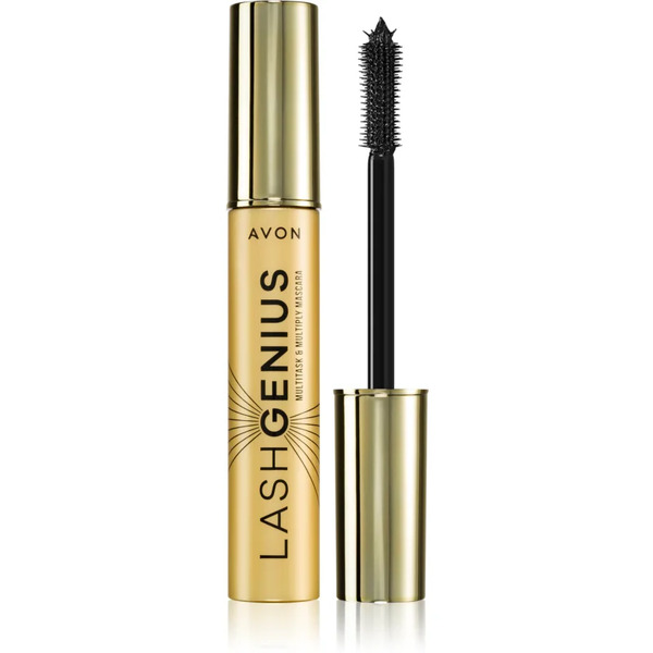  Avon Lash Genius Multitask & Multiply Tusz Pogrubiający, Podkręcający I Rozdzielający Rzęsy 5 In 1 Odcień Blackest Black 10 Ml 
