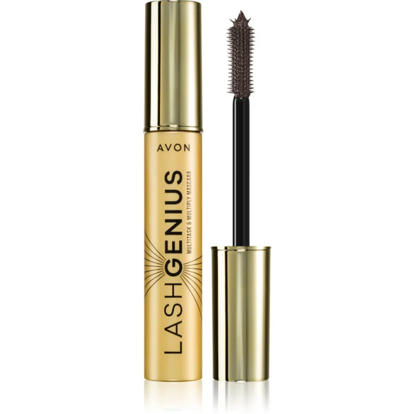  Avon Lash Genius Multitask & Multiply Tusz Pogrubiający, Podkręcający I Rozdzielający Rzęsy 5 In 1 Odcień Brown Black 10 Ml 