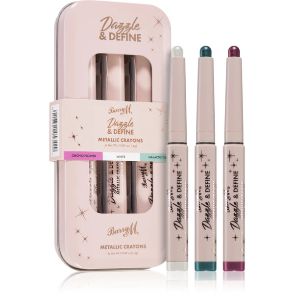  Barry M Dazzle & Define Metallic Crayon Metaliczna Kredka Do Oczu Wygodne Opakowanie 3 X 1,4 G 3x1,4 G 