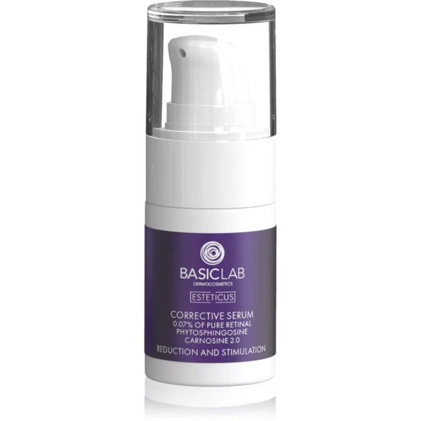  Basiclab Dermocosmetics Esteticus Serum Wygładzające Do Ujednolicenia Kolorytu Skóry 0.07% Pure Retinal 15 Ml 