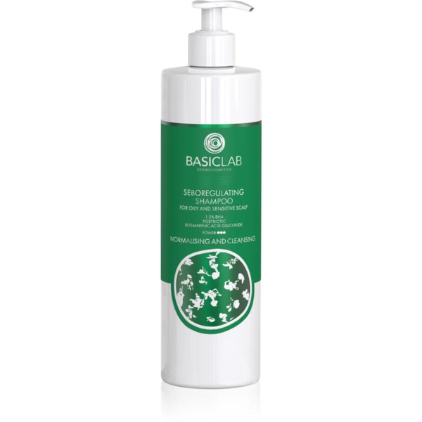  Basiclab Dermocosmetics Trichologis Szampon Oczyszczający Do Regulacji Sebum 300 Ml 