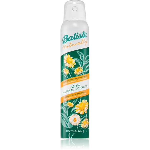  Batiste Naturally Green Tea & Chamomile Suchy Szampon Absorbujący Nadmiar Sebum I Odświeżający Włosy 200 Ml 