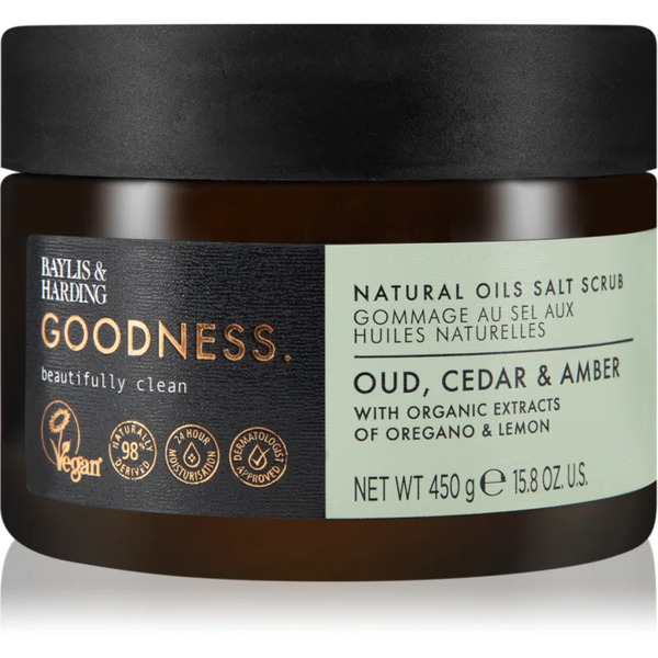  Baylis & Harding Goodness Oud, Cedar & Amber Peeling Solny Do Ciała 450 G 