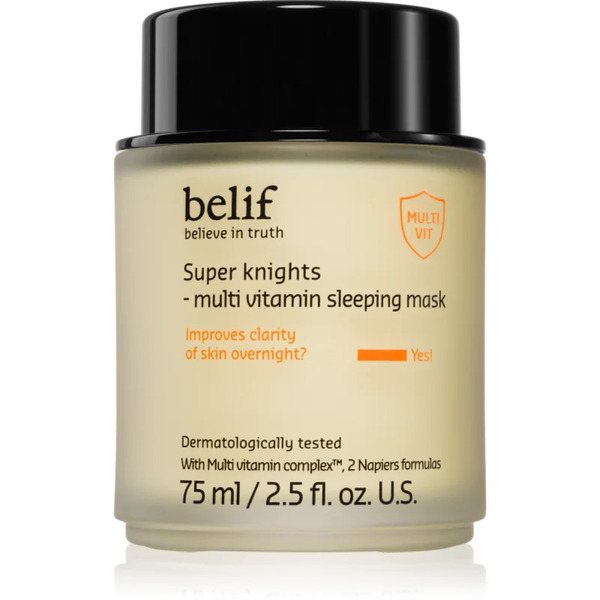  Belif Super Knights Multi Vitamin Mask Intensywna Maska Na Noc ​​do Szybkiej Regeneracji Skóry Suchej I Odwodnionej Do Wszystkich Rodzajów Skóry 75 Ml 