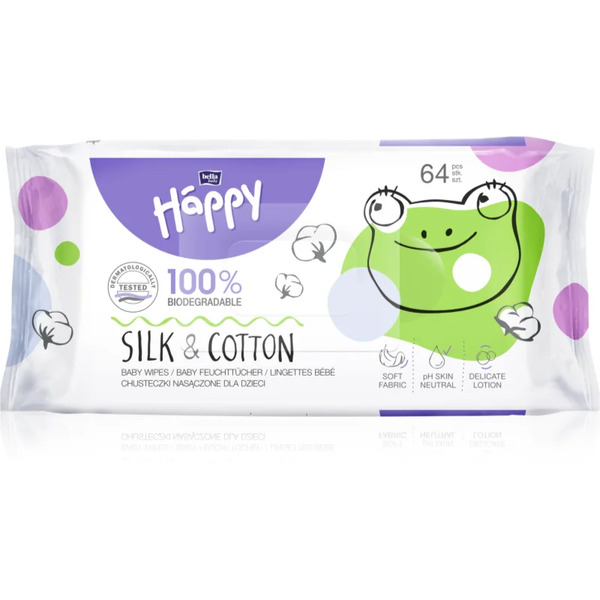  Bella Baby Happy Silk & Cotton Chusteczki Nawilżane 64 Szt. 