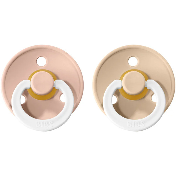  Bibs Colour Natural Rubber Size 2: 6+ Months Smoczek Blush Night / Vanilla Night 2 Szt. 
