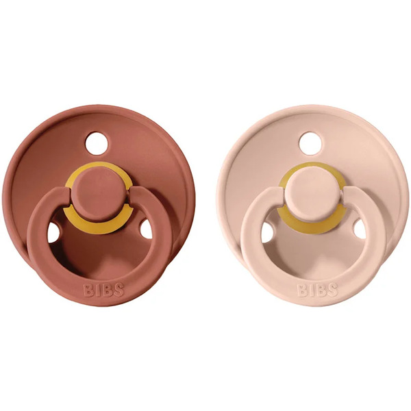  Bibs Colour Natural Rubber Size 1: 0+ Months Smoczek Woodchuck / Blush 2 Szt. 
