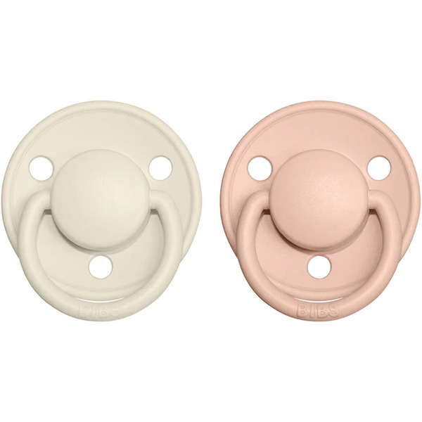  Bibs De Lux Natural Rubber Size 2: 6+ Months Smoczek Ivory / Blush 2 Szt. 