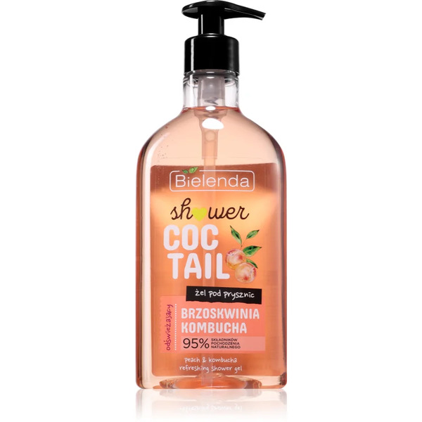  Bielenda Shower Coctail Peach + Kombucha Odświeżający żel Pod Prysznic O Działaniu Regenerującym 400 Ml 