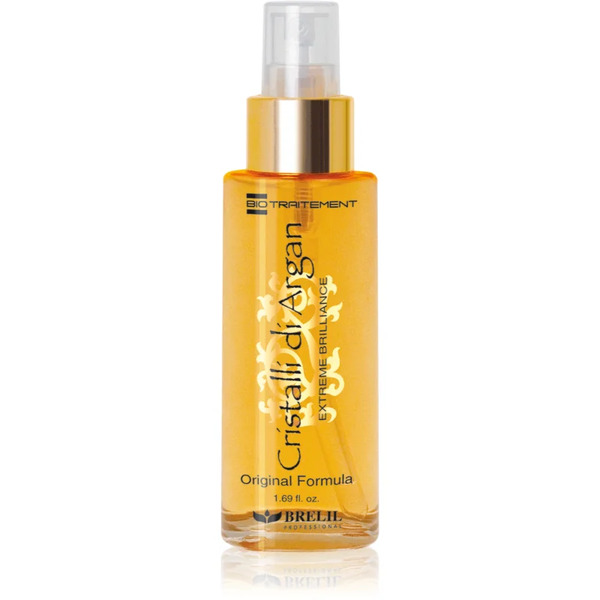  Brelil Professional Cristalli Di Argan Extreme Brilliance Płynne Kryształki Rozświetlające Do Włosów Suchych 50 Ml 