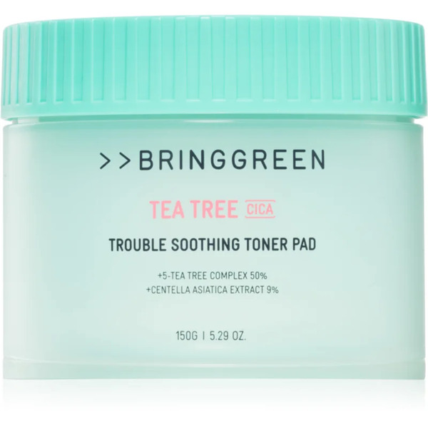  Bringgreen Tea Tree Cica Trouble Soothing Toner Pad Tonizujące Płatki Do Twarzy O Działaniu Uspokajającym 90 Szt. 