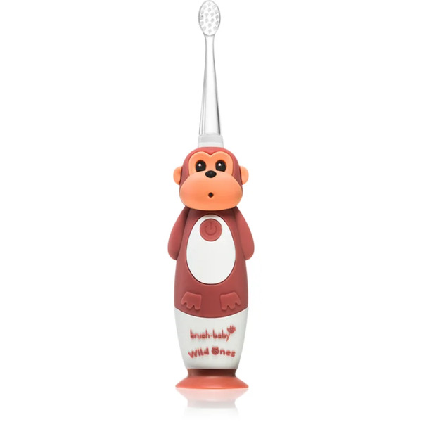  Brush Baby Wildones Wildone Elektryczna Szczoteczka Do Zębów + 2 Zapasowe Końcówki Dla Dzieci Monkey 1 Szt. 