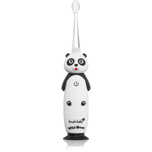  Brush Baby Wildones Wildone Elektryczna Szczoteczka Do Zębów + 2 Zapasowe Końcówki Dla Dzieci Panda 1 Szt. 