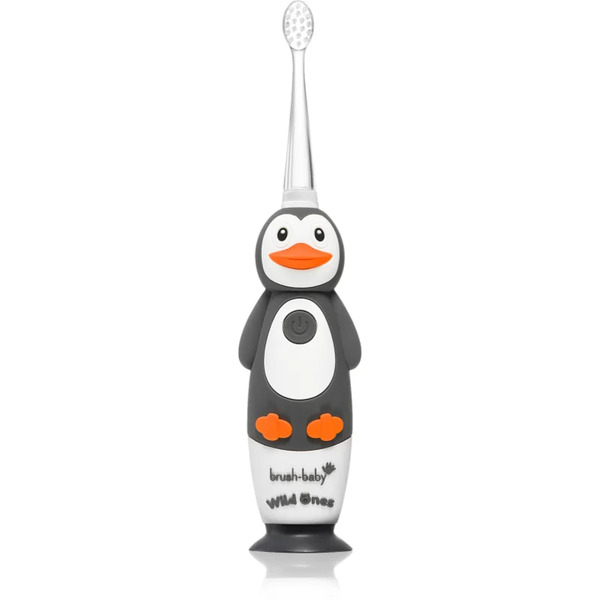  Brush Baby Wildones Wildone Elektryczna Szczoteczka Do Zębów + 2 Zapasowe Końcówki Dla Dzieci Penguin 1 Szt. 